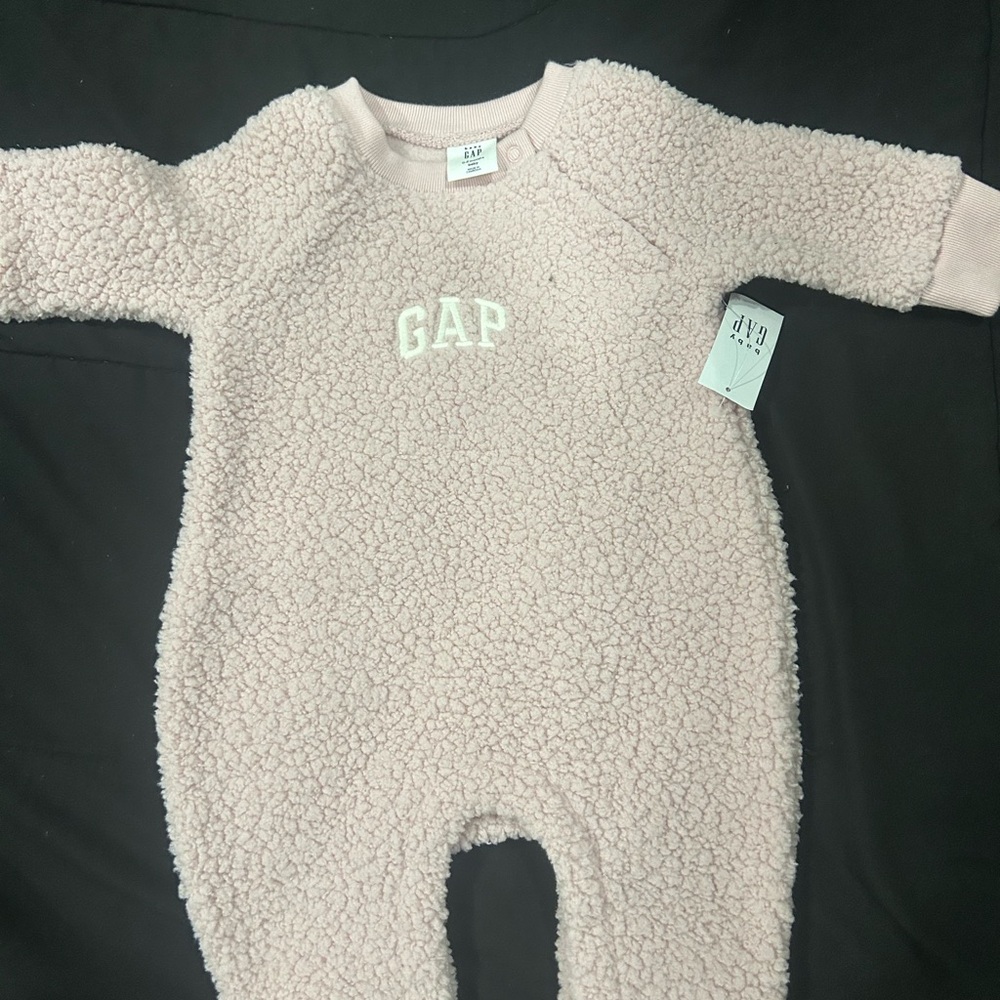 GAP Soft Pink Sherpa Baby Footie